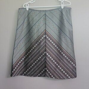 MSSP Max Studio Specialty Products Brown Orange Blue Skirt Size 14 NWT